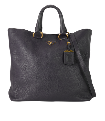 2 Way Tote, £450, Handbags, Purple, Leather, Front view